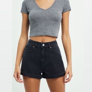 PacSun Mom shirt high rise black